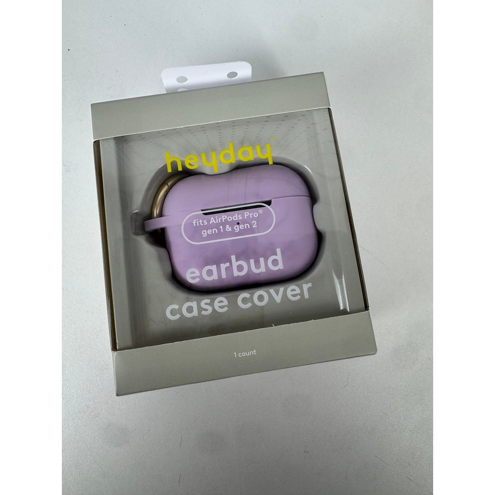 Heyday AirPods Pro Case Cover Gen 1 & 2 Lavender Recycled Silicone Carabiner NEW